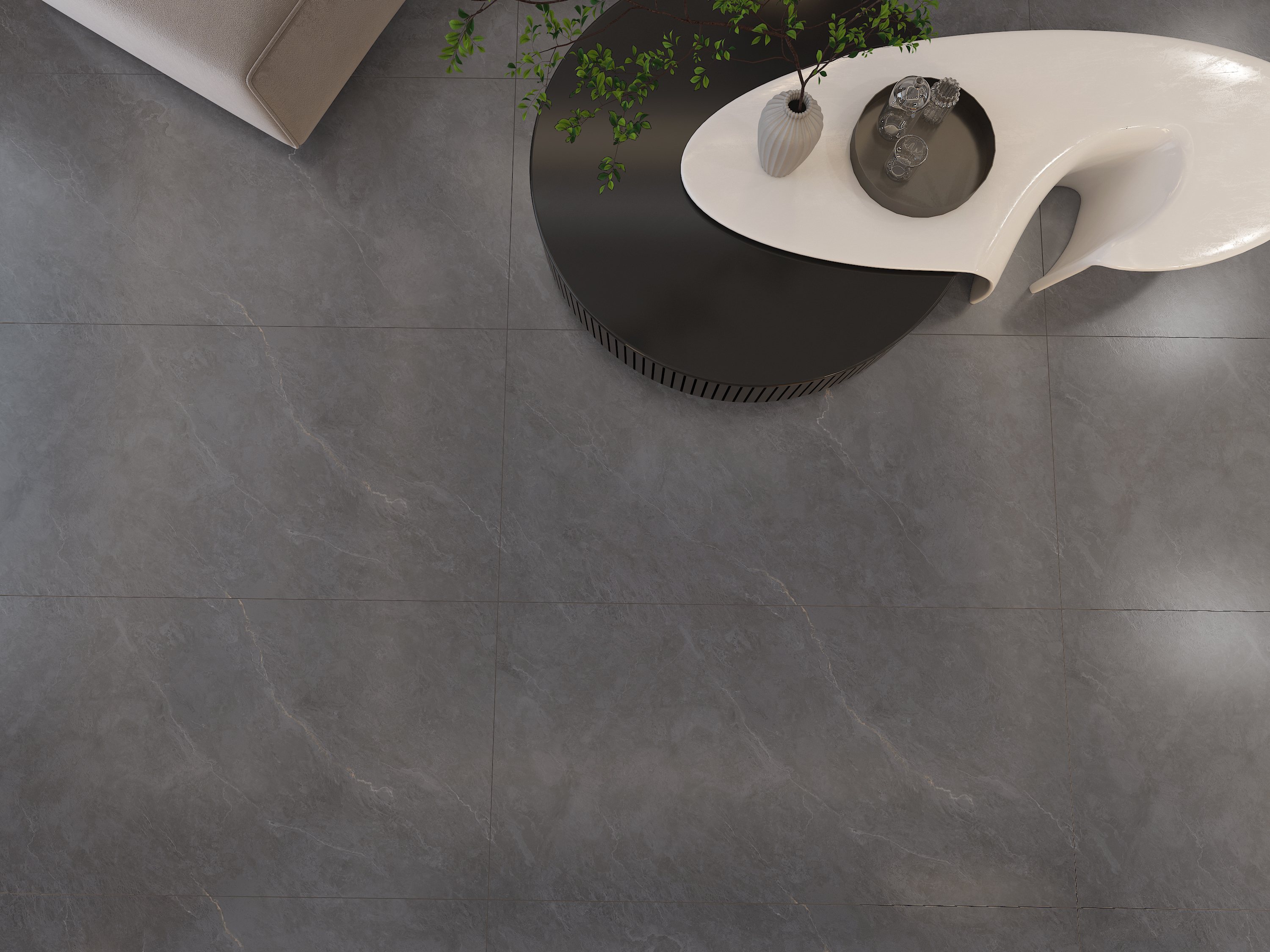 Катее дарк грей (Cateye dark grey) 120*60*1 преполированная